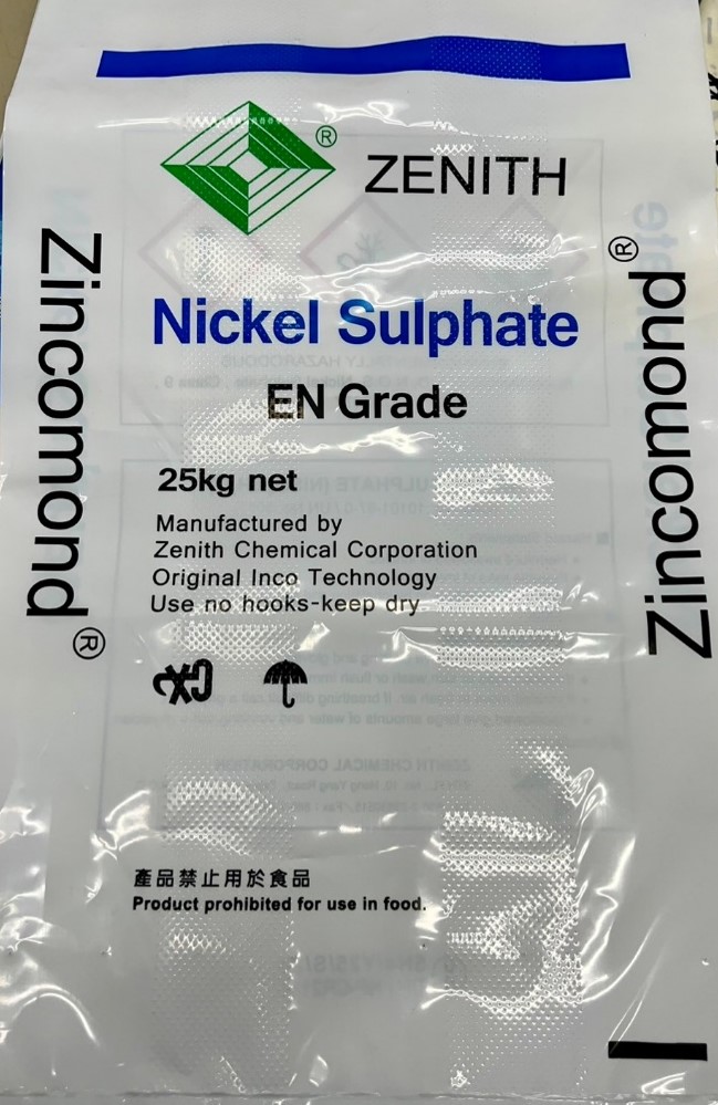 Nickel Sulphate EN (Zincomond®) packaging